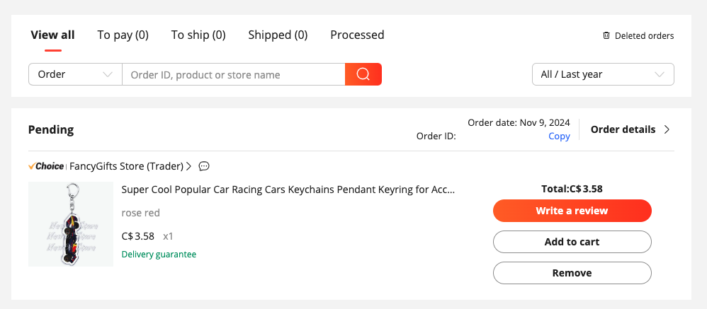 AliExpress Orders