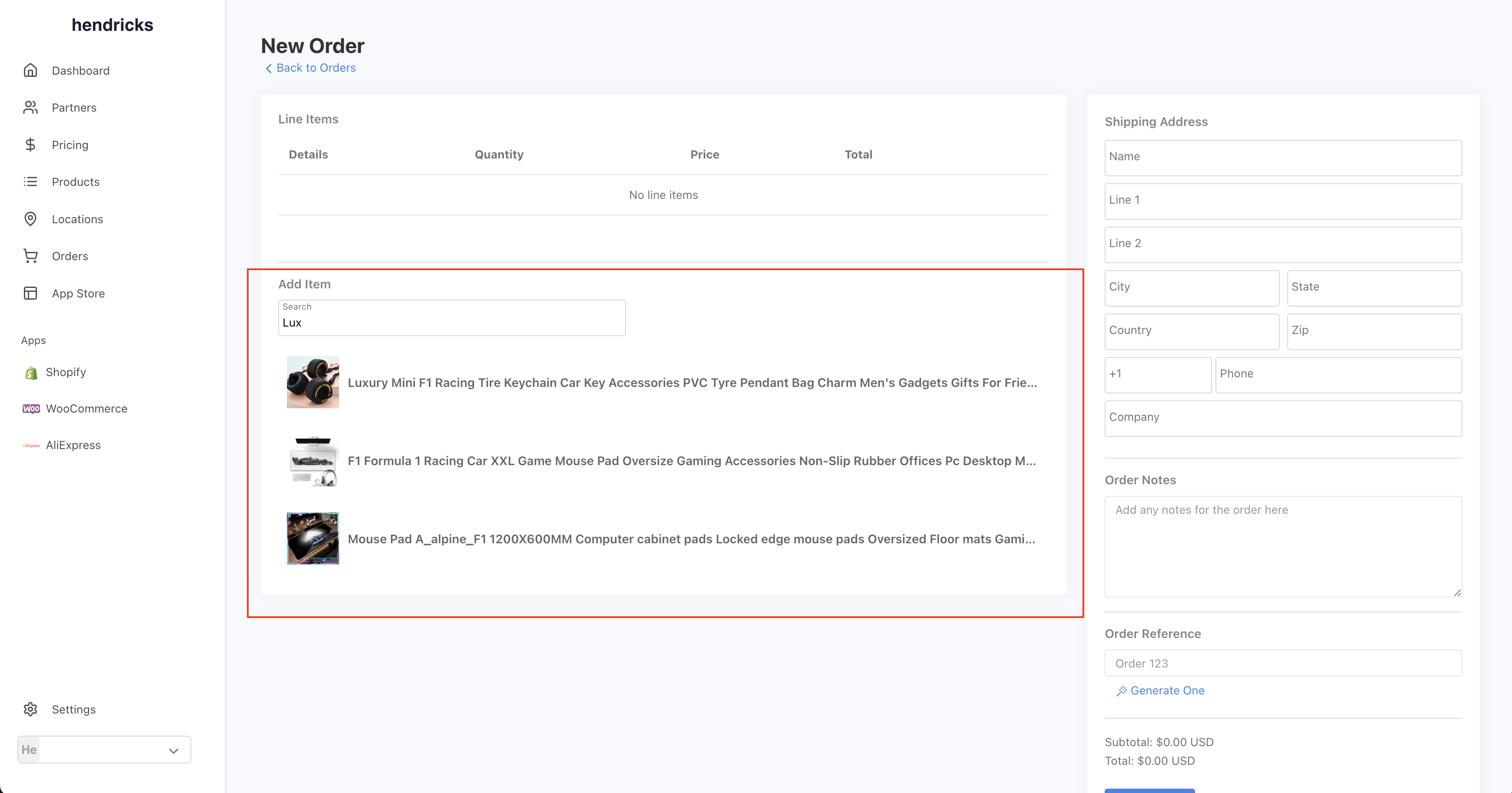 Create Order