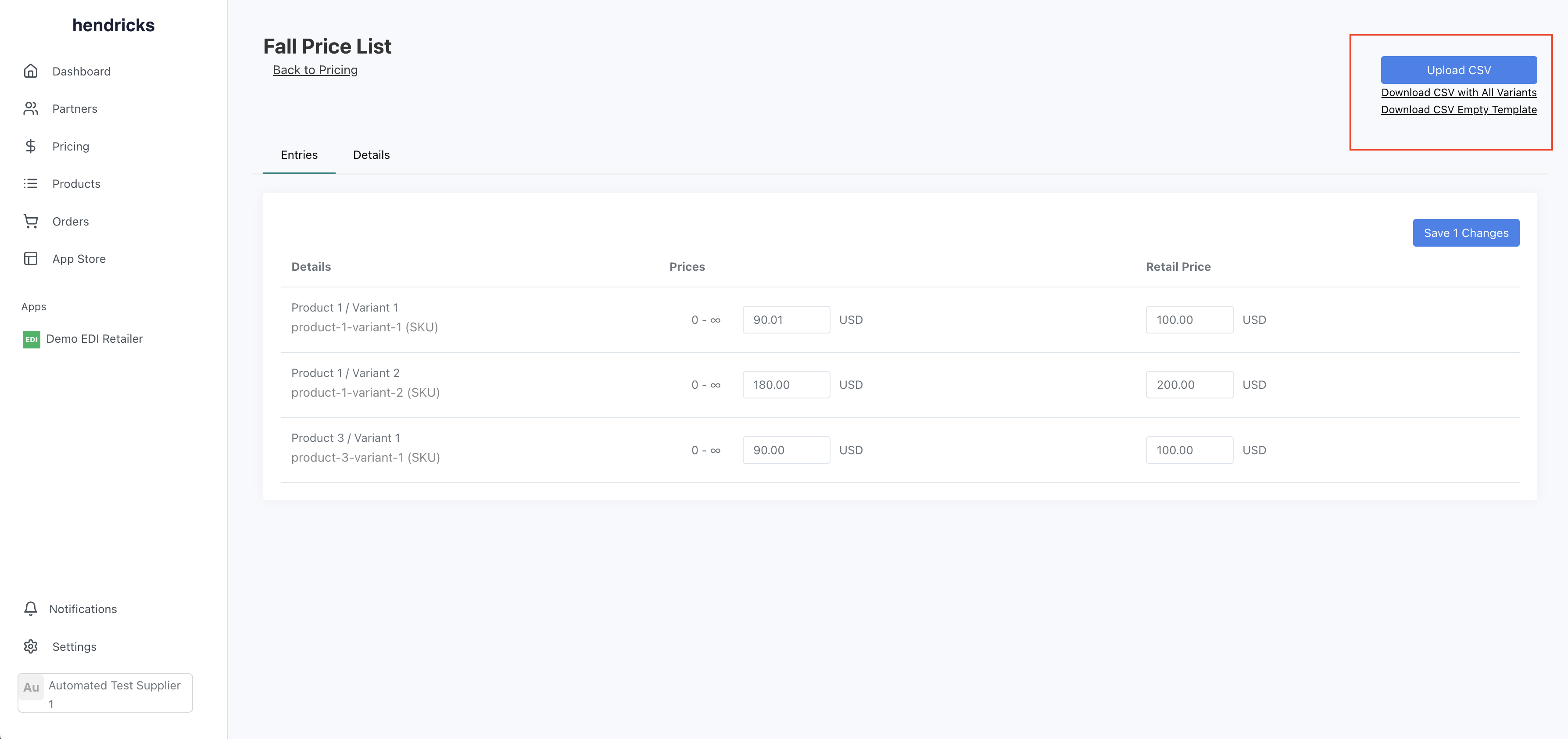 Create Pricing Page